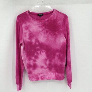 WildFox Love Potion wash tie dye pink sweatshirt shirt white cozy new Small
